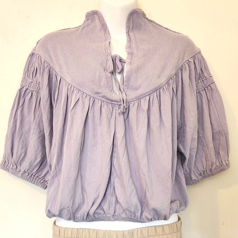 NWOT Free People Lilac Bohemian Top